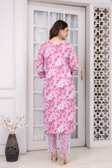 Petal Pink Straight Fit Suit Set