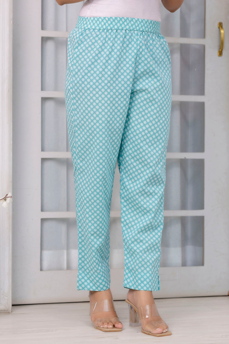 Turquoise Saga A-Line Suit Set