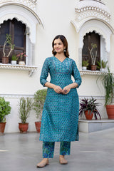 Meghna Chanderi Silk Suit Set with beautiful Handwork Detail