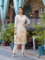 Seher Embroidered straight suit set