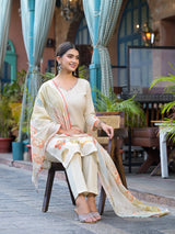 Seher Embroidered straight suit set