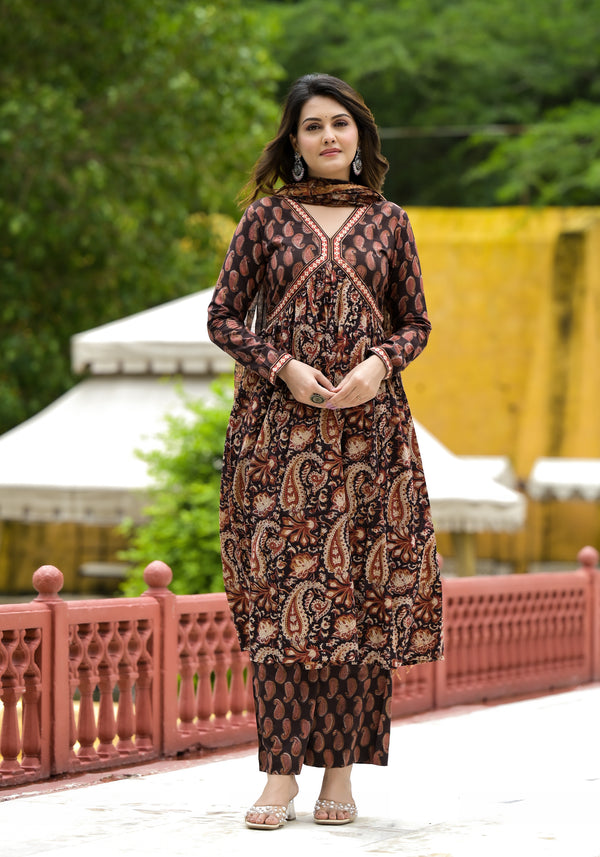 Paisley Kaliya Block Print Kurta Pant Set