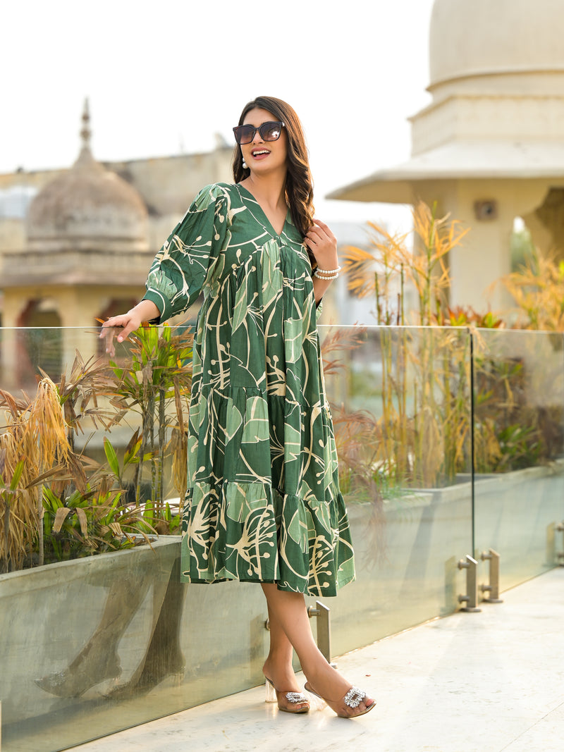 Leafy Haven Midi Dress