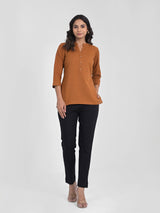 Umber Airey Linen Short Kurta