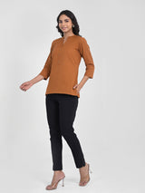 Umber Airey Linen Short Kurta