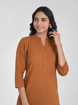 Umber Airey Linen Short Kurta