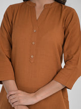 Umber Airey Linen Short Kurta