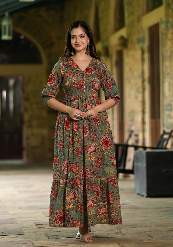 Black cotton dress with exclusive hand embroidered design – Sujatra