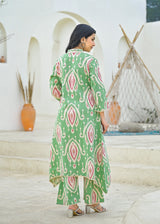 Kayra Mint Green Ikat Design Coord Set