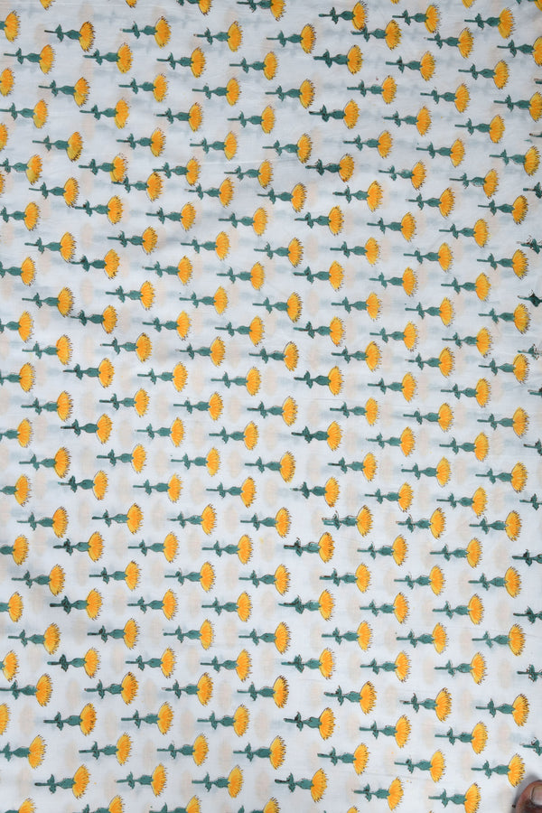 Summer Sunshine  Handblock Fabric (WIDTH 44 INCHES)